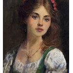 ANONIMO, Portrait of a Woman by an orientalist painter