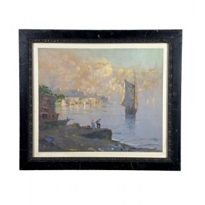 N. DE CORSI, View of a Neapolitan Seascape - N. De Corsi (1882 - 1956)