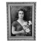 V. CAPRILE, Portrait of a Woman with Flowers - Vincenzo Caprile (1856 - 1936)