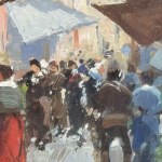 G. MARESCA, Neapolitan market scene - G. Maresca