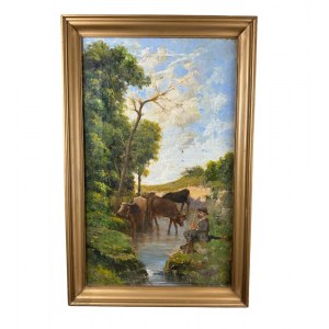ANONIMO, Shepherd with a Flock