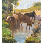 ANONIMO, Shepherd with a Flock