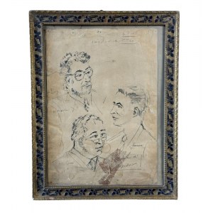 UNIDENTIFIED SIGNATURE, Three male faces