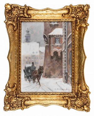 Włodzimierz Rutkowski, Dorożka na Starym Mieście w Warszawie, XX w.