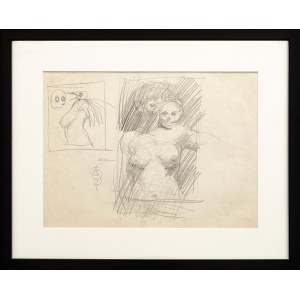 Franciszek Starowieyski, double croquis de femmes