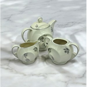 Porzellan-Kaffeeservice für 6 Personen, EPIAG, Tschechische Republik, 1920er-1930er Jahre.