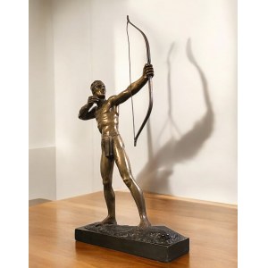 Bronze figure, signed, Aleksander Stachniewski, Warsaw, 1930s.