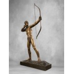 Bronze figure, signed, Aleksander Stachniewski, Warsaw, 1930s.