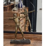 Bronze figure, signed, Aleksander Stachniewski, Warsaw, 1930s.