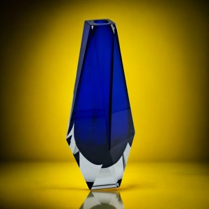 Glass vase, Murano, design by Flavio Poli, mid-20th century