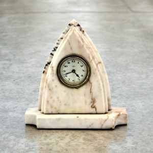 Marble-framed clock, 1930s.