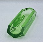 Glass comb container, signed, J. Stolle, Niemen glassworks, 1930s.