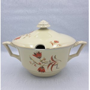 Porcelain vase, signed, Baltic cut, Ćmielów, 1930s.