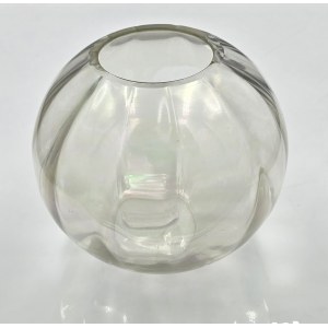 Glasvase (kleiner), schillerndes Glas, signiert, Glashütte Zawiercie, 1930er Jahre.