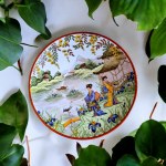 Porcelain duo, cut Flat, decor 901, signed, Porcelany Factory Ćmielów, 1930s.