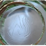 Glass vase, signed, Julius Stolle, Glassworks Niemen, model 935, 1930s.
