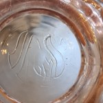 Glass vase, signed, Julius Stolle, Glassworks Niemen, model 935, 1930s.
