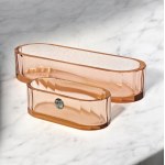 Toilet glass set, J. Stolle, Niemen Glassworks, model 1321, 1930s.