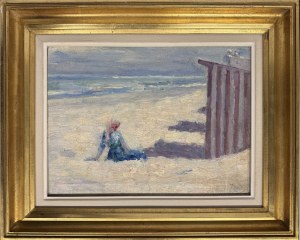 Artysta nierozpoznany (Szkoła francuska), Młoda kobieta na plaży