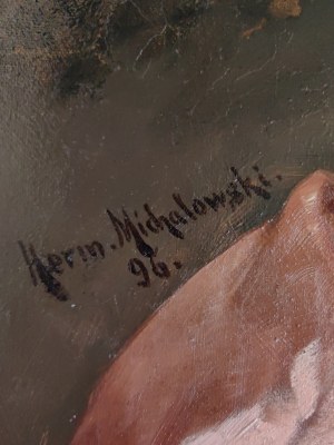 Herman V. Michałowski (1860-1903), Portret młodej piękności, 1896