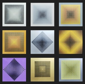 Victor Vasarely (1906-1997), CTA-102 (9 szt), 1971