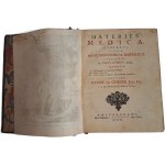 [MEDYCYNA] DE GORTER David - Materies Medica Exhibens Virium Medicamentorum Simplicium Catalogos in Tres Libros Divisa 1740