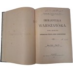 BIBLIOTEKA Warszawska pismo miesięczne poświęcone nauce, literaturze, sztukom i sprawom społecznym tom II 1908