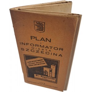 PLAN i informator miasta Szczecina 1948. 1:12000 o wym. 82 x 57 cm