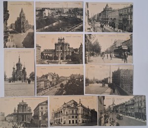 Postcard Warsaw 26 pieces [Nowy Swiat, Stasica Palace, Post Office, Marszalkowska, Krakowskie Przedmieście, Philharmonic, Nowy Swiat, Sobor, Orthodox Church, Karowa with viaduct, Corner of Zgoda and Sienna, St. John's Cathedral].
