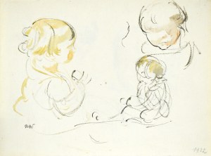 Wojciech WEISS (1875-1950), Szkice dzieci, 1922