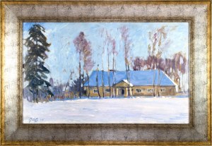 Julian FAŁAT (1853-1929), Dwór zimą, 1913
