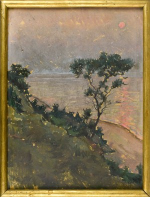 Józef PIENIĄŻEK (1888-1953), Zachód słońca nad morzem