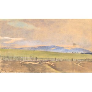 Julian FAŁAT (1853-1929), Pejzaż beskidzki - Pierściec, 1919