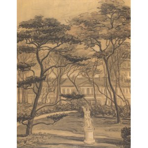 Jean PESKÉ (1870-1949), Widok z parku