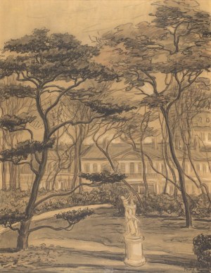 Jean PESKÉ (1870-1949), Widok z parku