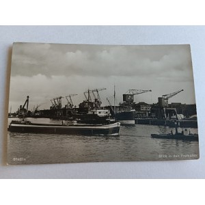 POSTCARD SZCZECIN STETTIN PORT SHIP