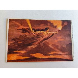 POSTCARD PAINTING BETLEY HERALD WJNY, KREIGSBOTE, PRE-WAR, STAMP, STAMPING