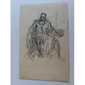 POSTCARD POLISH PAINTING JAN MATEJKO, KRAKOW, PRE-WAR, STAMP, STAMP