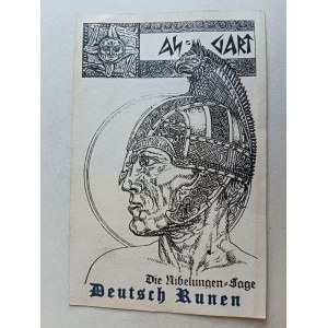 POSTCARD SOLDIER DEUTSCH RUNEN