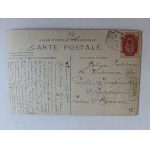 POSTCARD PAINTING ARNOLD BOCKLIN, SELF-PORTRAIT, PRE-WAR, STAMP STAMP, SKULL