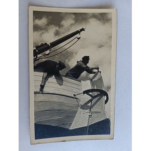 POSTCARD GDANSK PAINTING FISHING BOAT