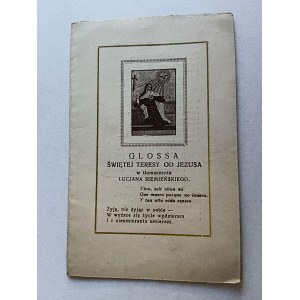 BROSZURA GLOSSA ŚW TERESY OD JEZUSA, KS CZAJKOWSKI, LWÓW 1928 R, SS KARMELITANKI BOSE
