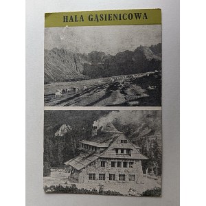 POSTCARD WITH DESCRIPTION, TATRA, ZAKOPANE, HALA GĄSIENICOWA, SCHORNISKO PTTK MUROWANIEC, KARCZMISKO, VIEW OF KOZ CZUBY AND KOŚCIELEC, PANORAMA OF HALA GĄSIENICOWA, MAP, PANORAMA OF HALA GĄSIENICOWA