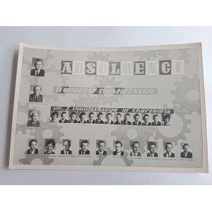 ZDJĘCIE ABSOLWENCI 1957 TECHNIKUM CHEMICZNE CHORZÓW PRL