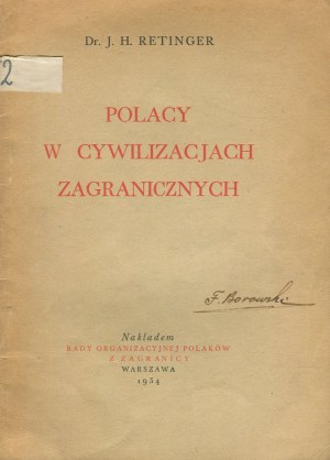 RETINGER Józef - Poles in foreign civilizations [1934].