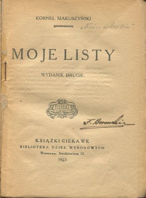 MAKUSZYŃSKI Kornel - My Letters [1923].