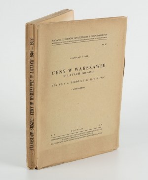 SIEGEL Stanislaw - Prices in Warsaw in the years 1816-1914 [1949].