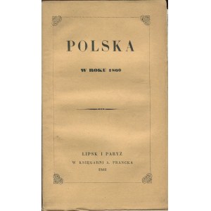 KLACZKO Julian - Polen im Jahr 1860 [Leipzig - Paris 1861].