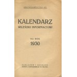 Informační kalendář Vilnius 1930. Adresář města Vilnius