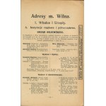 Informační kalendář Vilnius 1930. Adresář města Vilnius